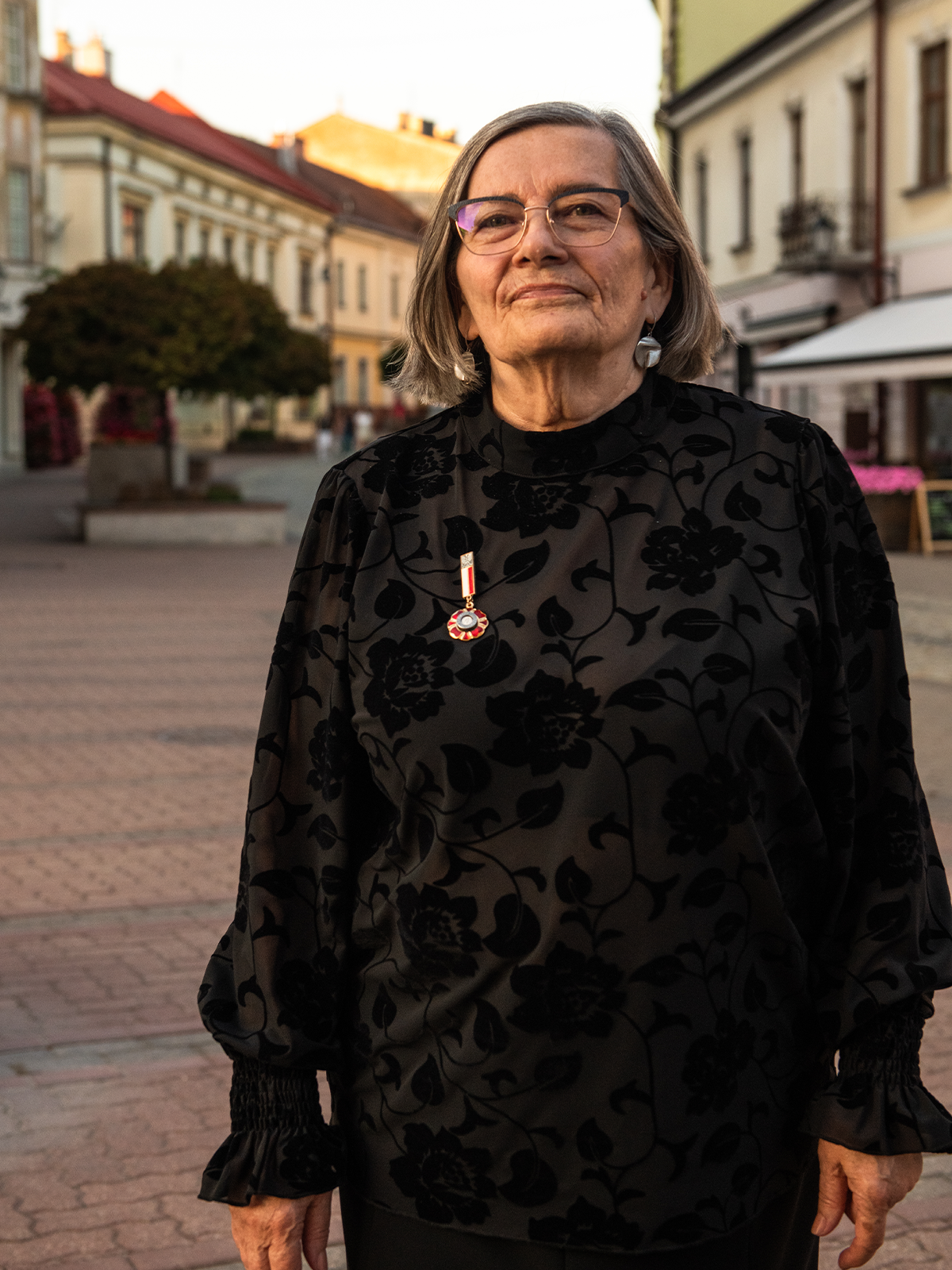 Halina Jucha z odznaką Zasłużony dla Kultury Polskiej